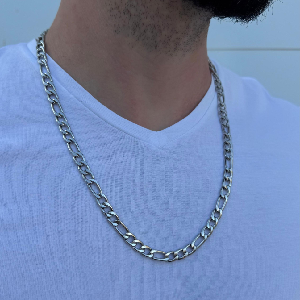 Colar Masculino 60cm Elo 3x1 Maxi | Aço Inox