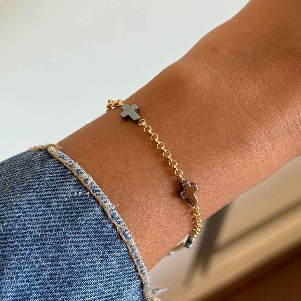 Pulseira Elo Português Cruz