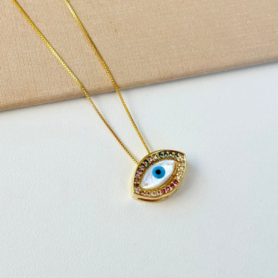 Colar Pingente Olho Grego Colors