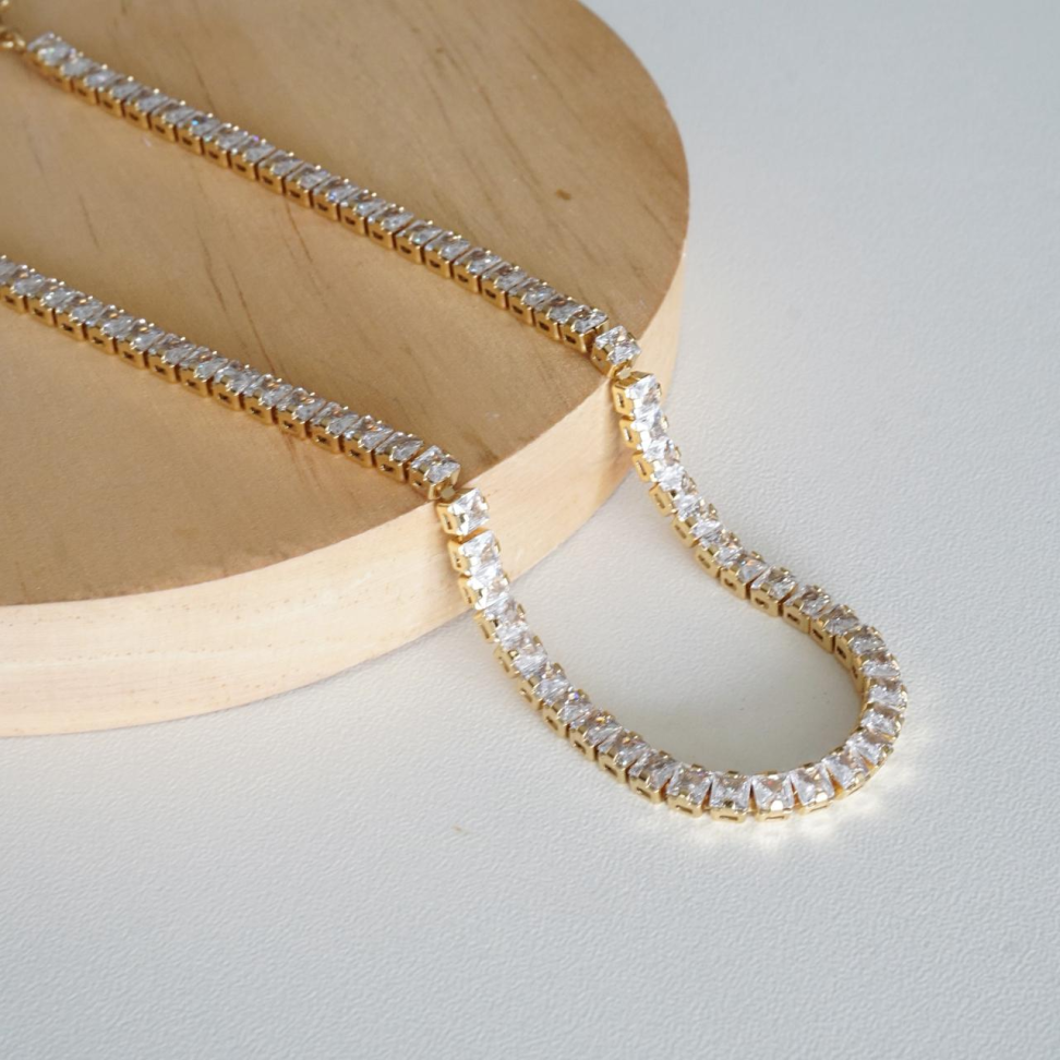 Colar Choker Riviera Square Cristal - #3