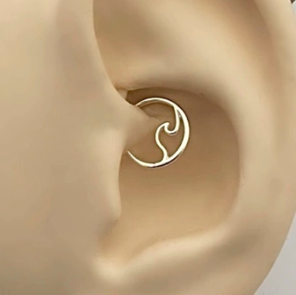 Piercing Argola Torção Onda | Prata 925