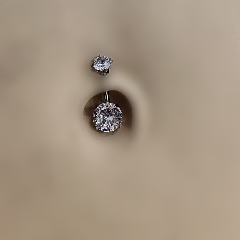 Piercing Umbigo Ponto de Luz Coração | Titânio
