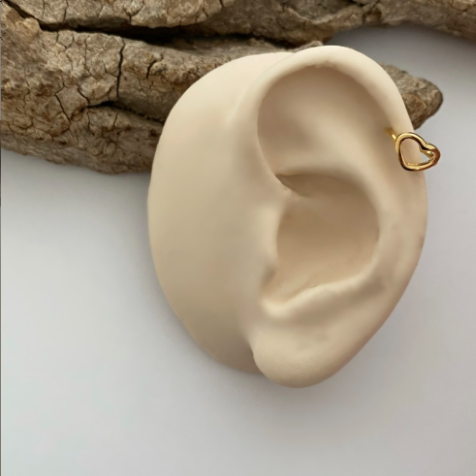 Piercing Fake Coração Vazado