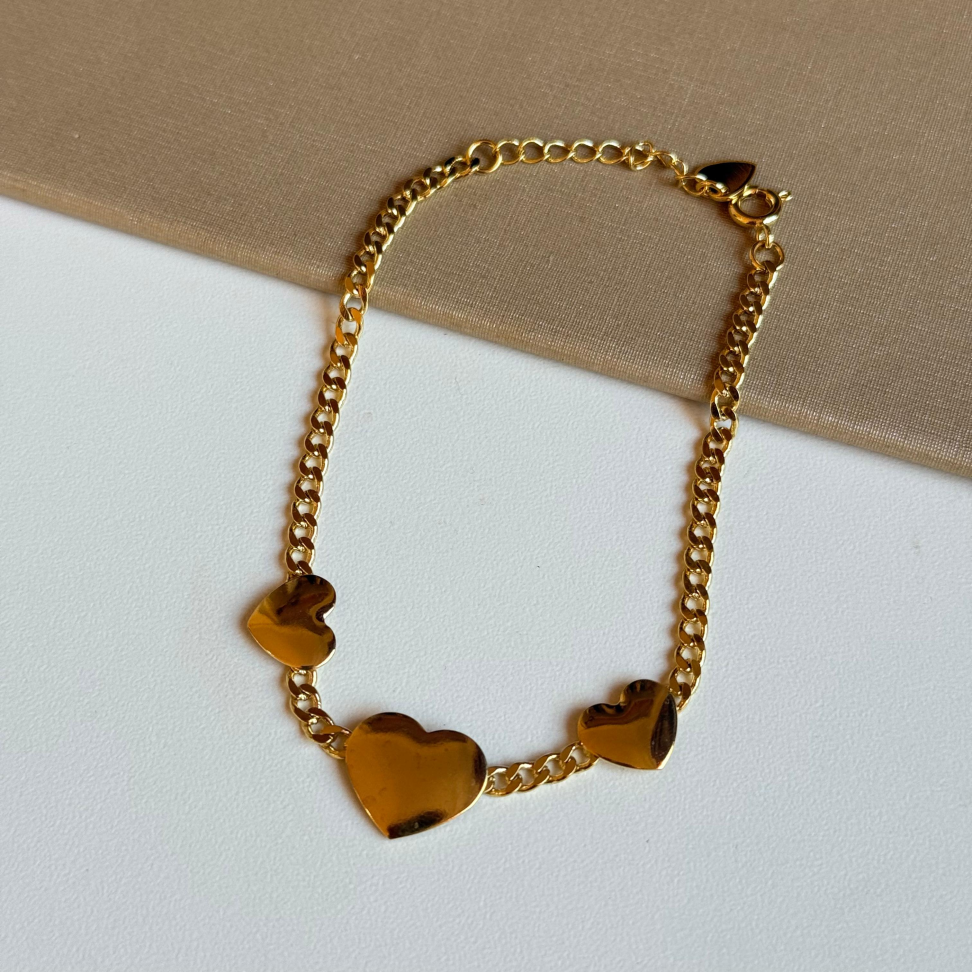 Pulseira 3 Corações