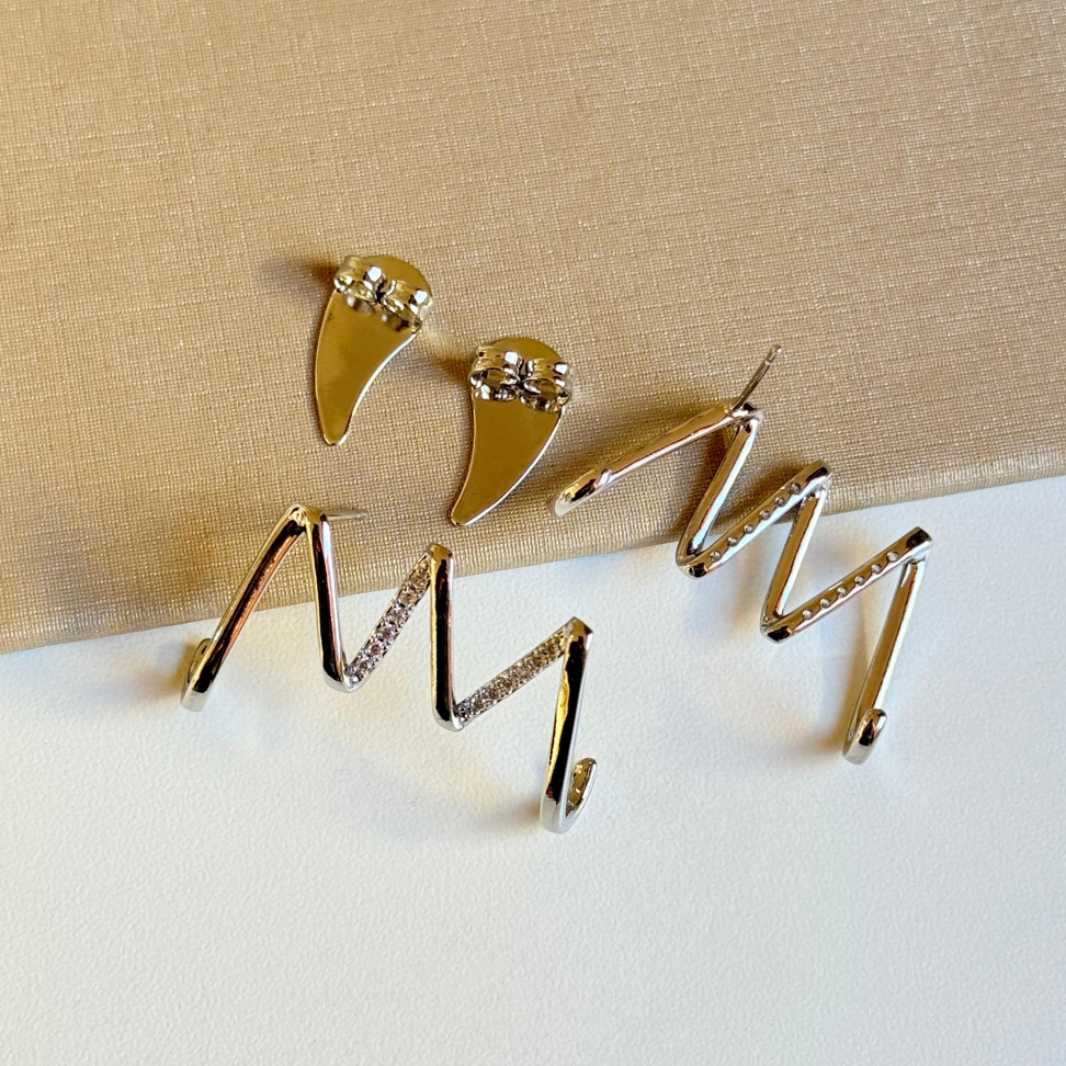 Brinco Ear Cuff Zig Zag