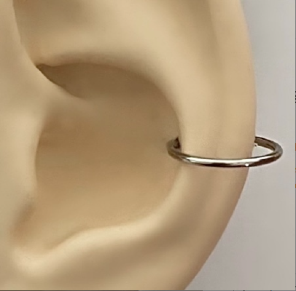 Piercing Argola Segmentada Lisa 12x1.2mm | Titânio