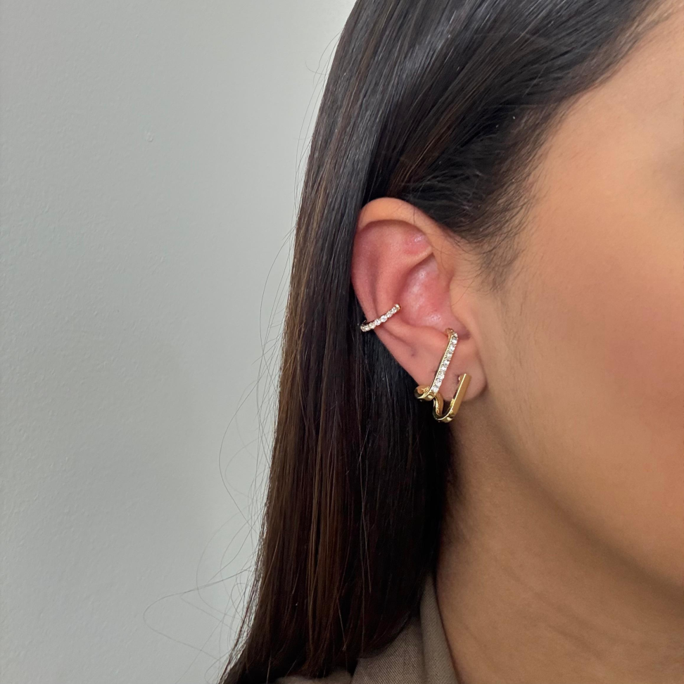 Brinco Ear Hook Liso & Cravejados