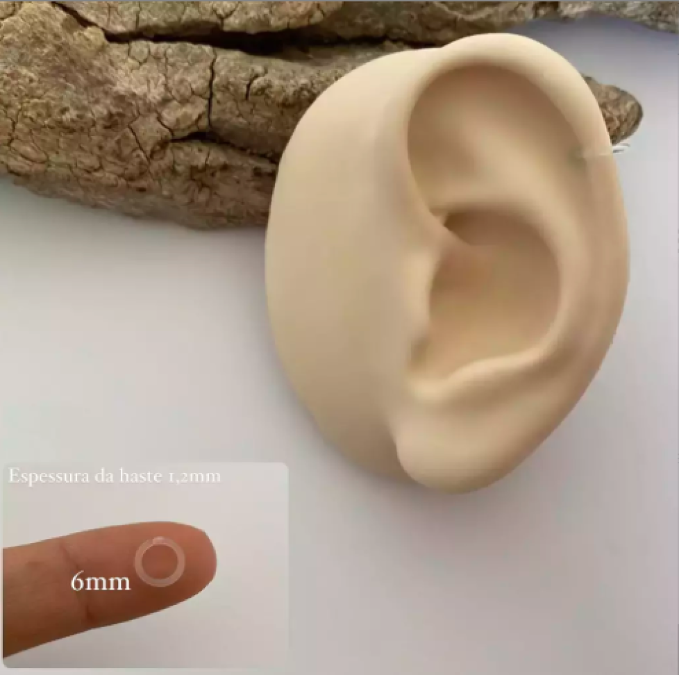 Piercing Argola Segmentada 6mm | Bioflex