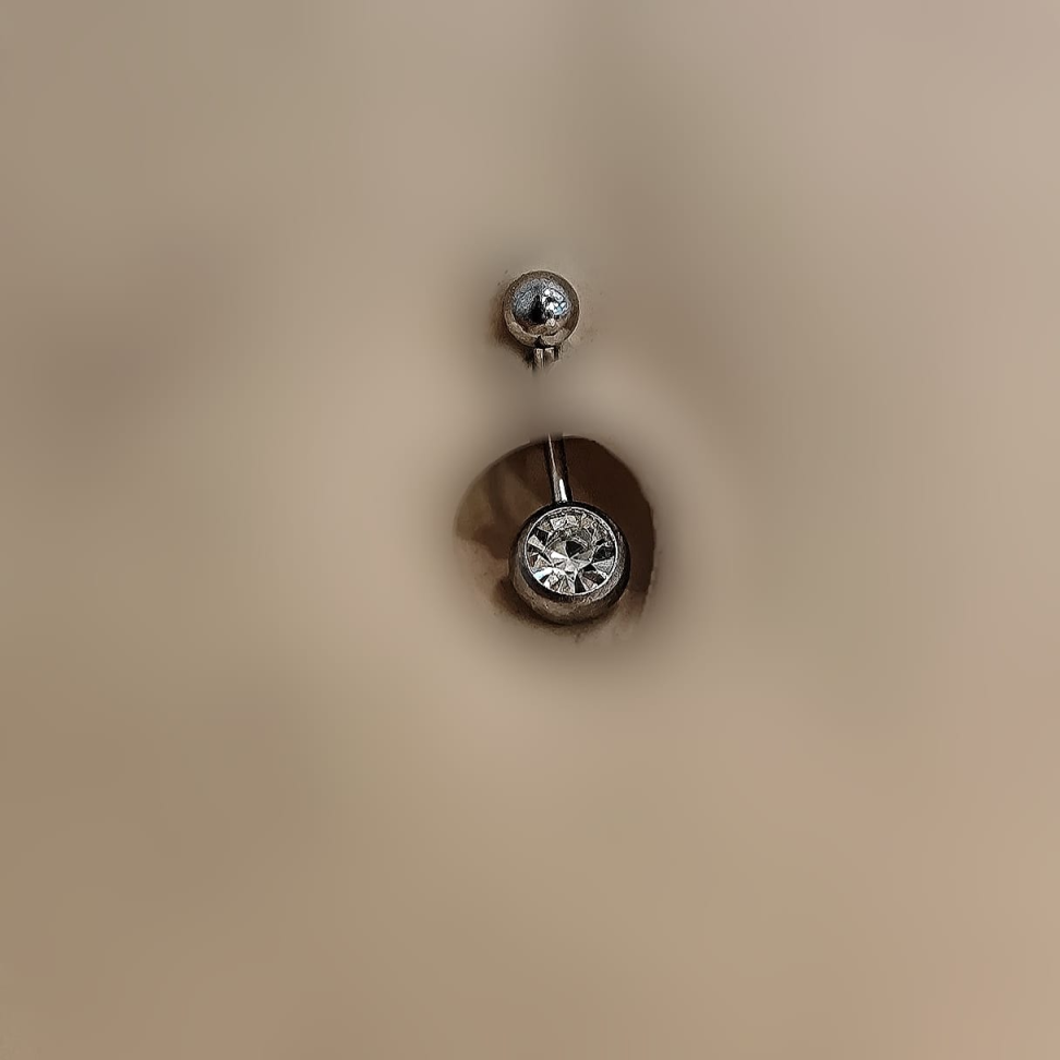 Piercing Umbigo Ponto de Luz Simples | Titânio