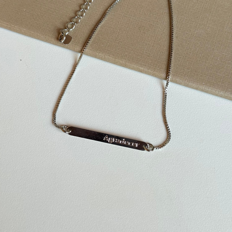 Pulseira Placa Agradecer