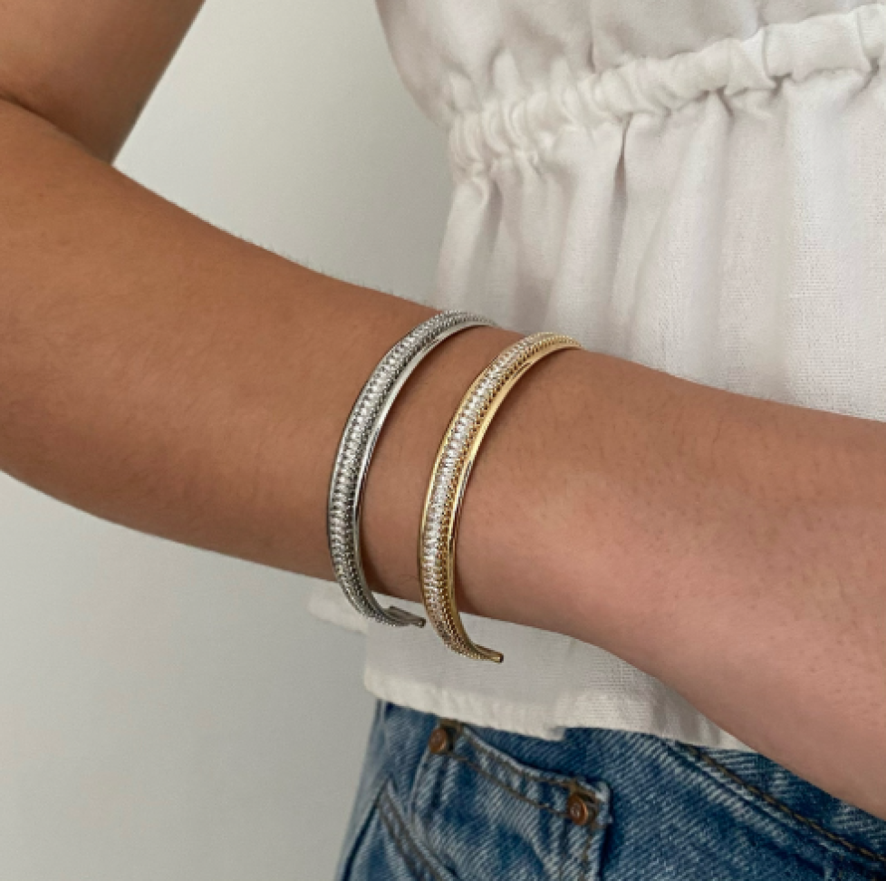 Bracelete Riviera Baguete Cristal