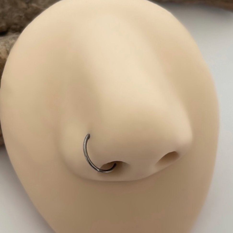 Piercing Nostril D-Ring | Titânio
