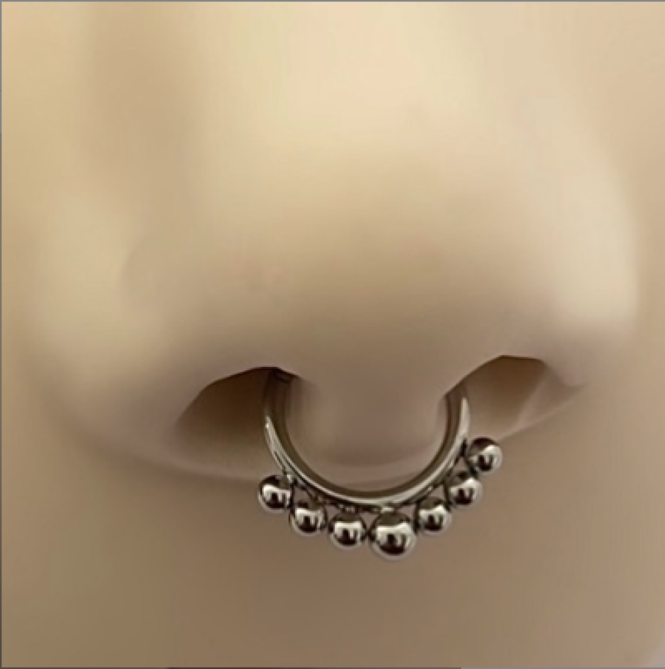Piercing Argola Segmentada Bolinhas