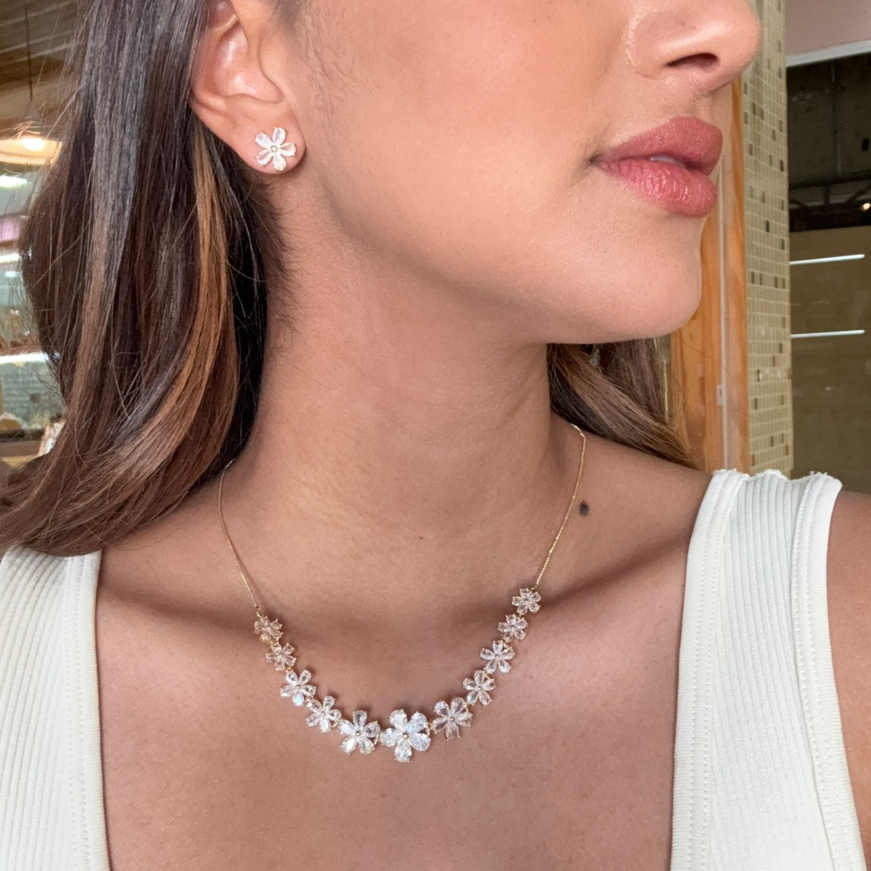 Conjunto Flor Cristal