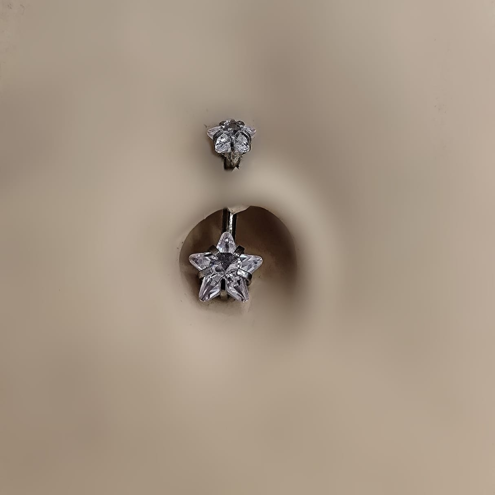 Piercing Umbigo Ponto de Luz Estrela | Titânio