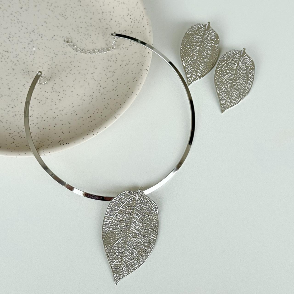 Conjunto Aro Folha Diamantada