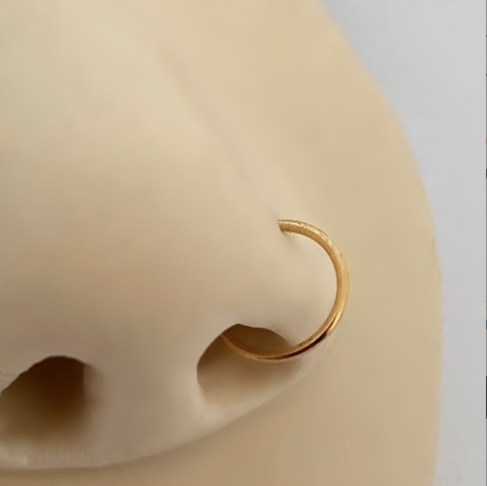 Piercing Nostril Argola 8x0.8mm | Ouro 10K