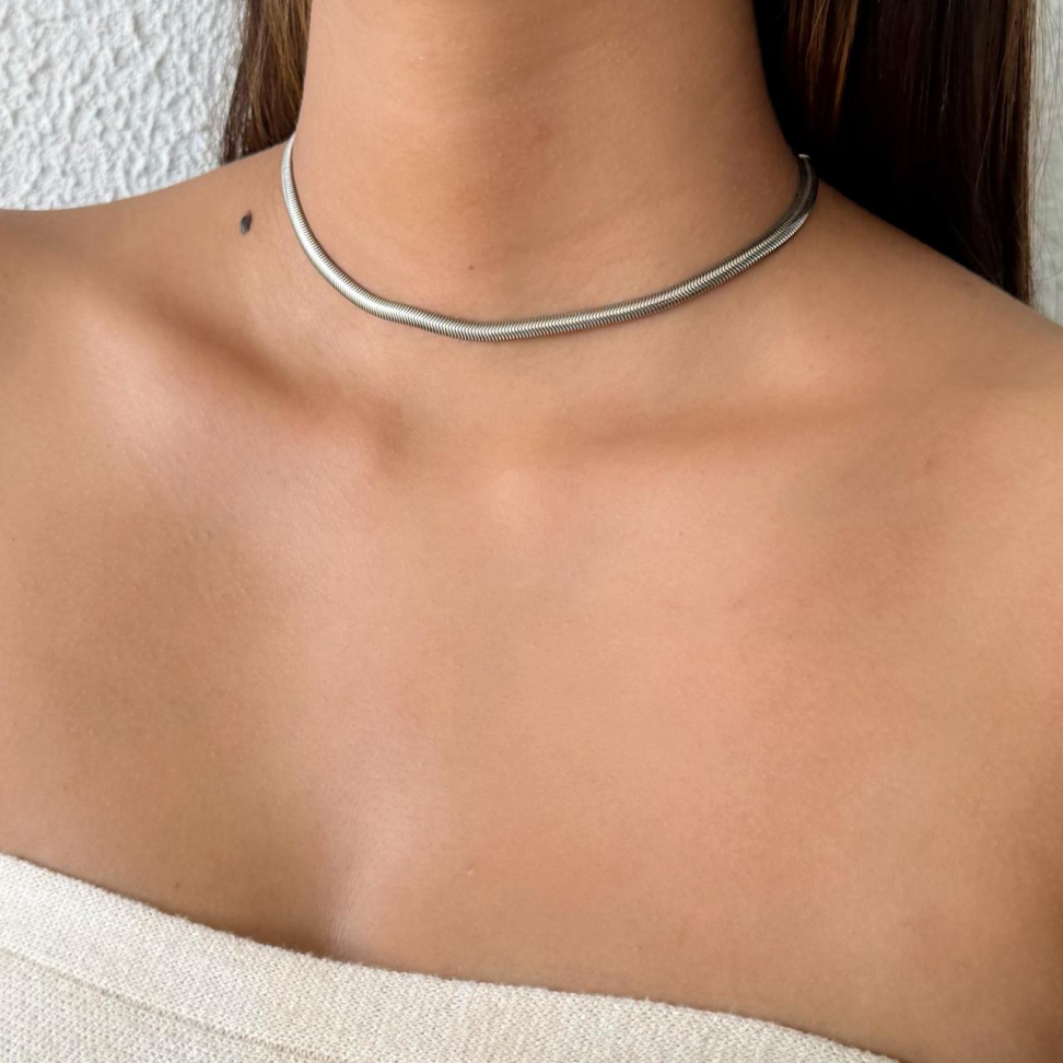 Colar Choker Malha | 4mm