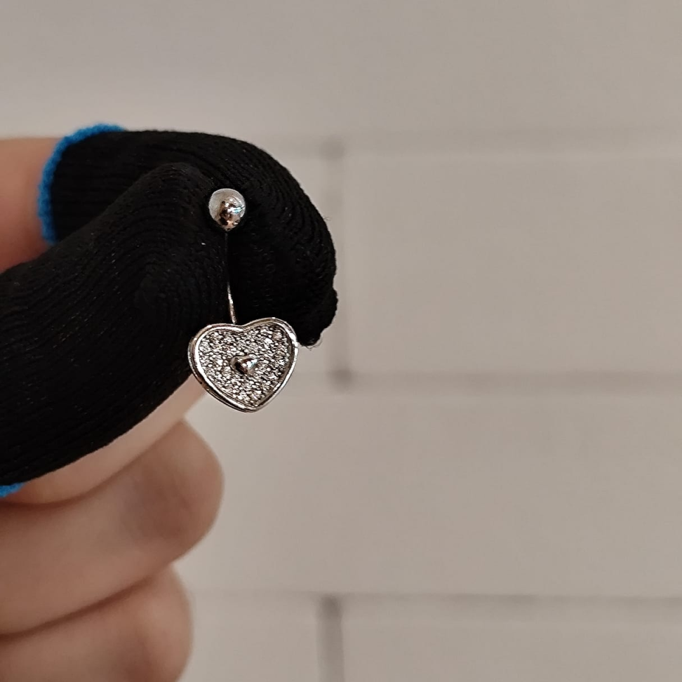 Piercing Umbigo Coração Caixa Alta