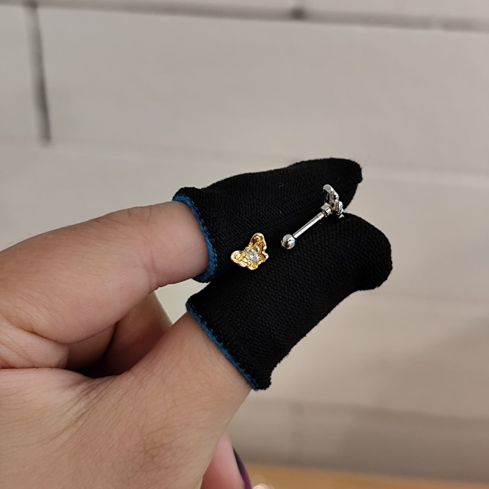 Piercing Borboleta Uni Zircônia