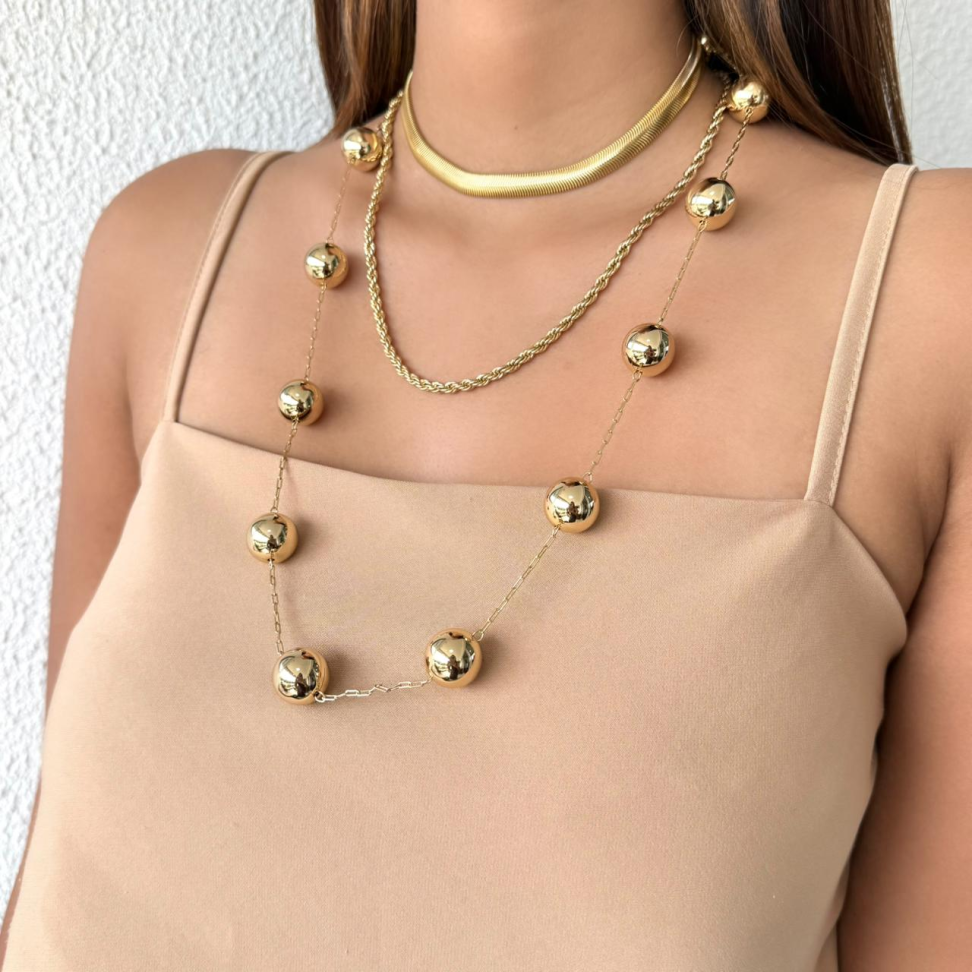 Colar Esferas Maxi