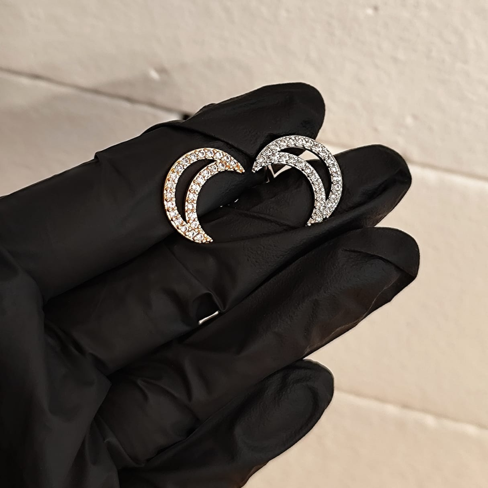 Piercing Umbigo Meia Lua Zircônias Maxi - #3