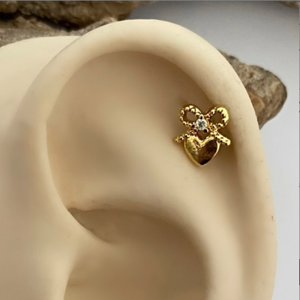 Piercing Coração Laço