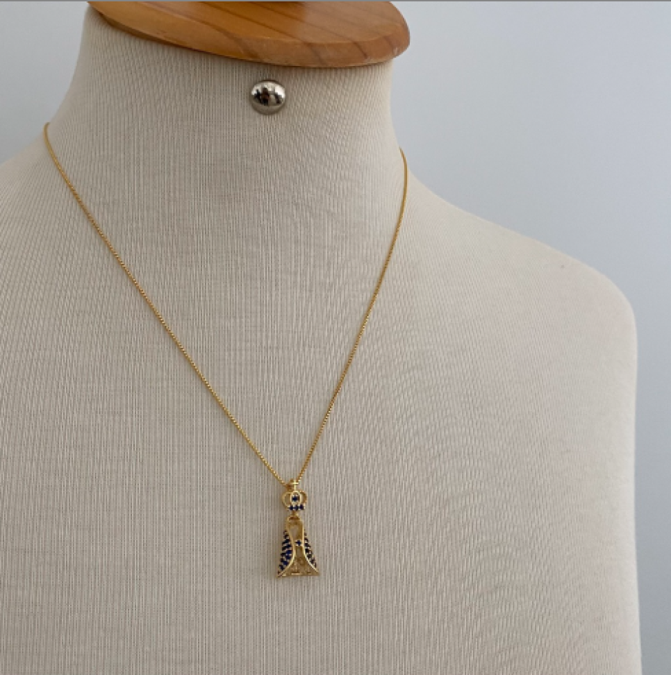 Colar Pingente Nossa Senhora Aparecida Articulada