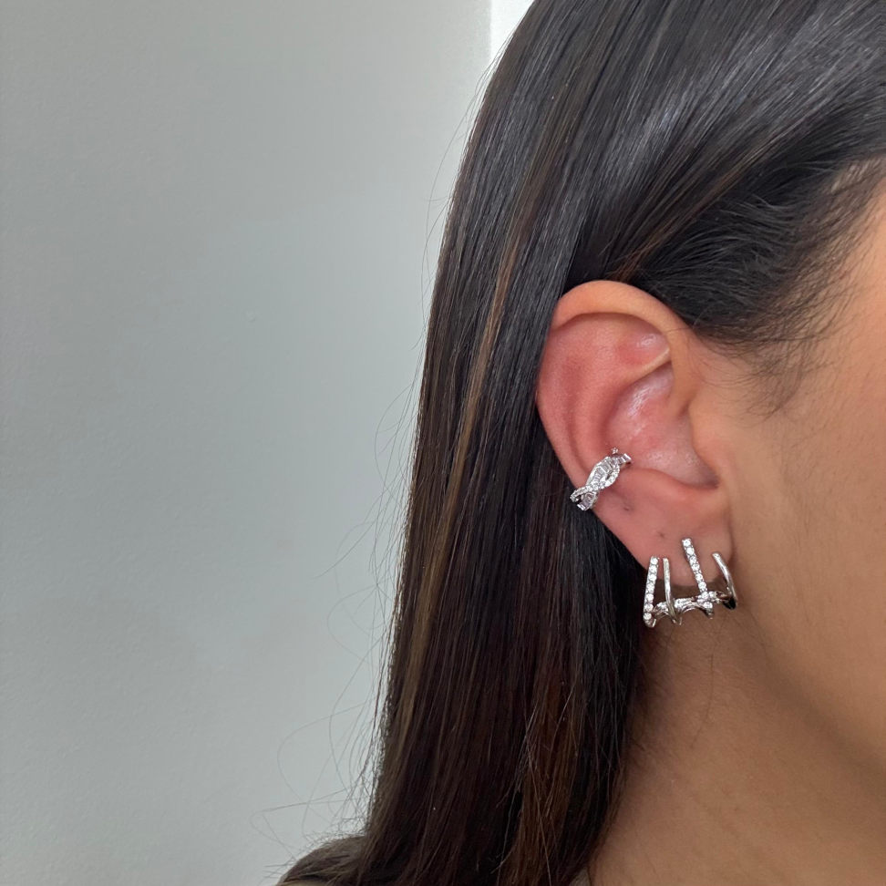 Brinco Ear Cuff Lisos & Cravejados