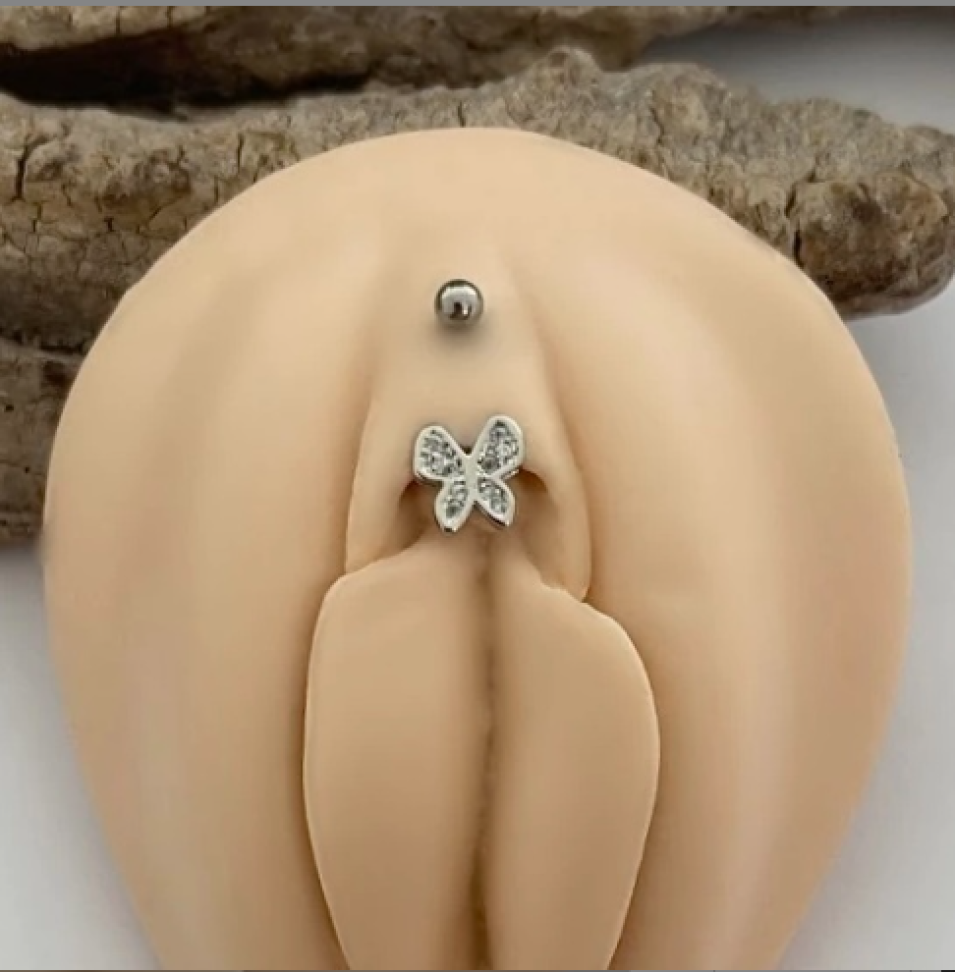 Piercing Barbell Mini Borboleta Zircônias - #3