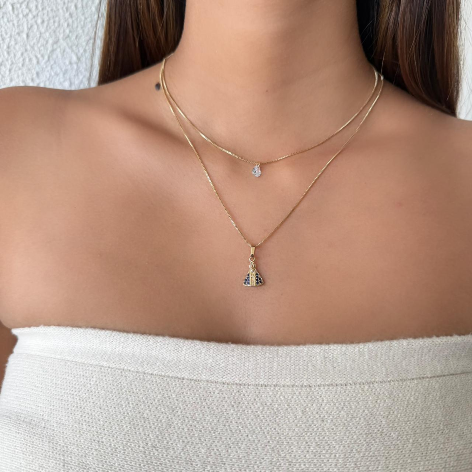 Colar Duplo Nossa Senhora Aparecida