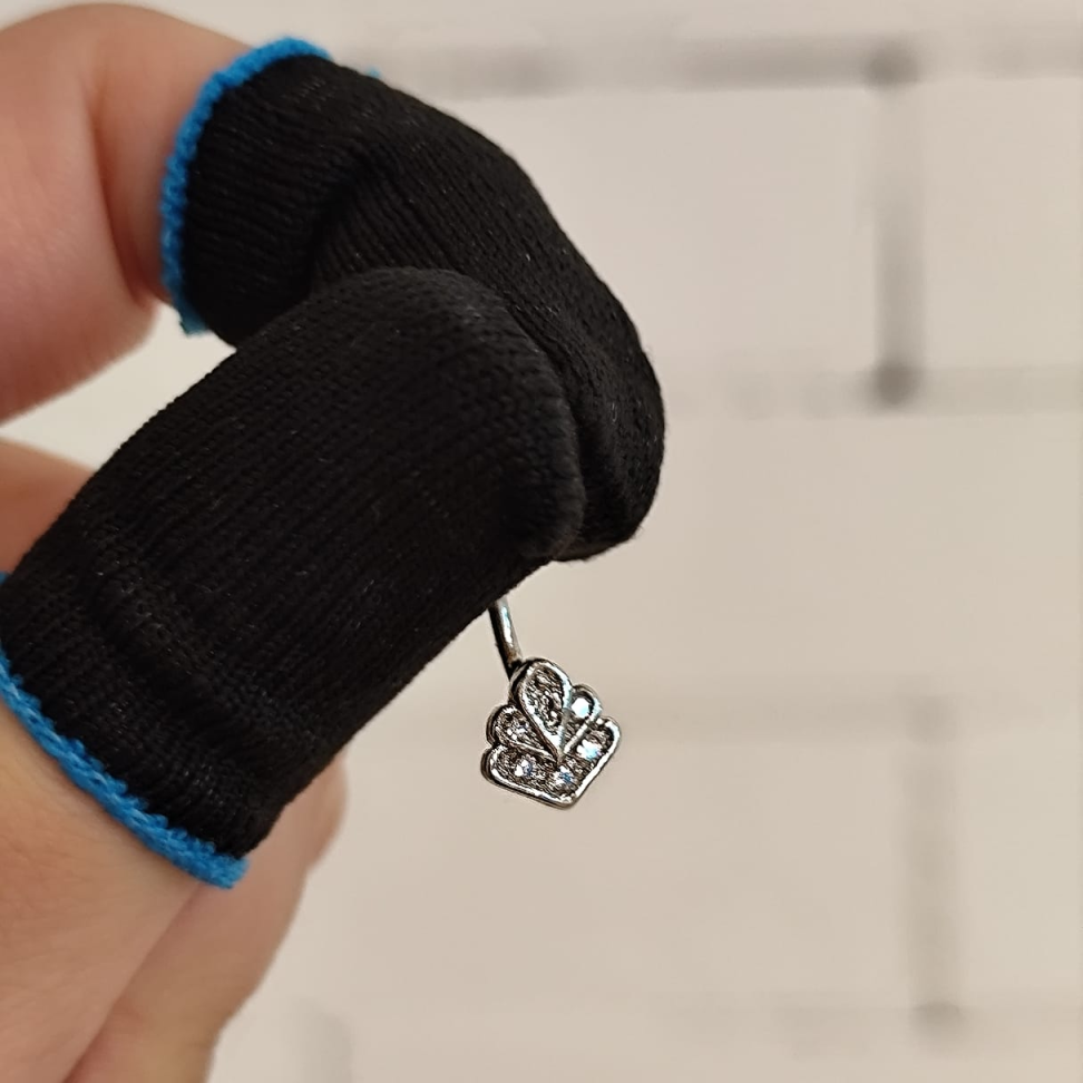 Piercing Umbigo Folhas Zircônias