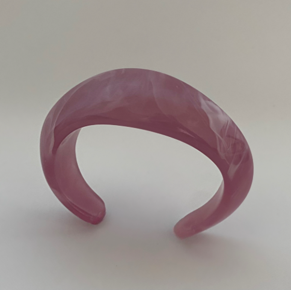 Bracelete Acrílico Marmorizado Meia Lua - #5