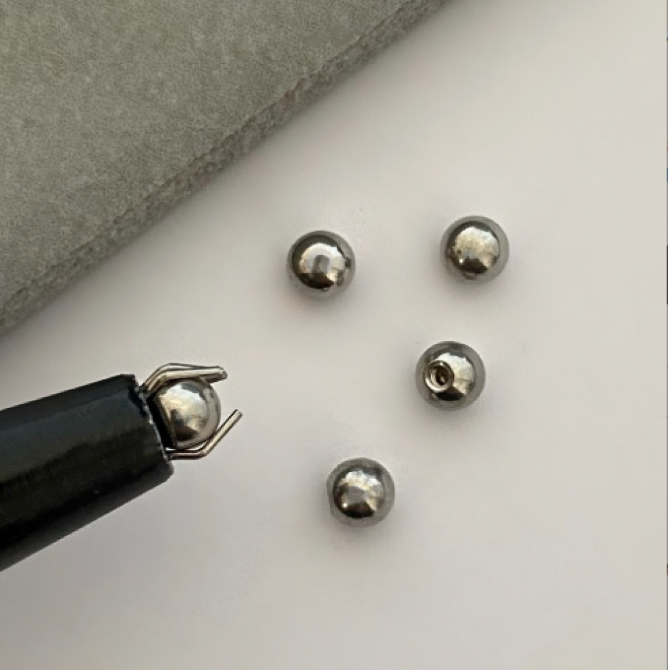 Kit 5 Bolinhas de Piercing M | Aço Cirúrgico 316L