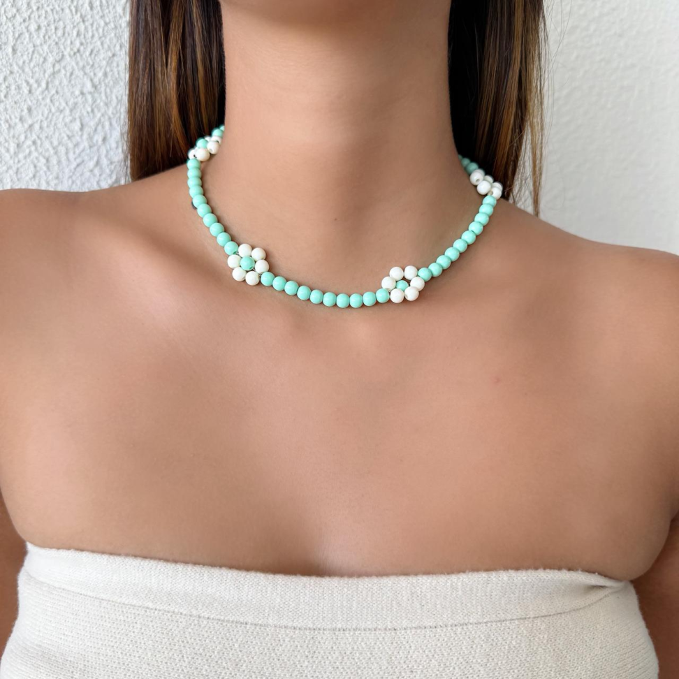 Colar Choker Flores
