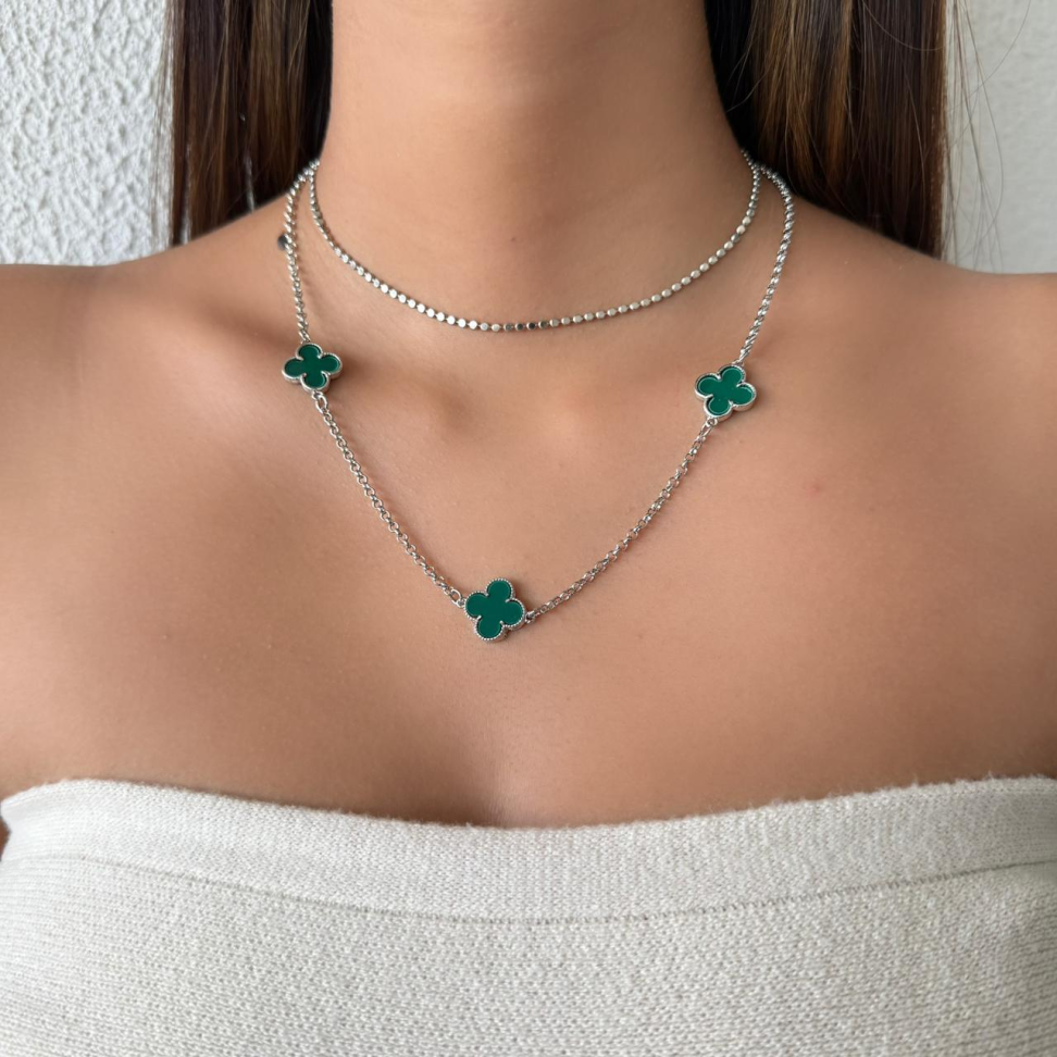 Colar Trevos Verdes