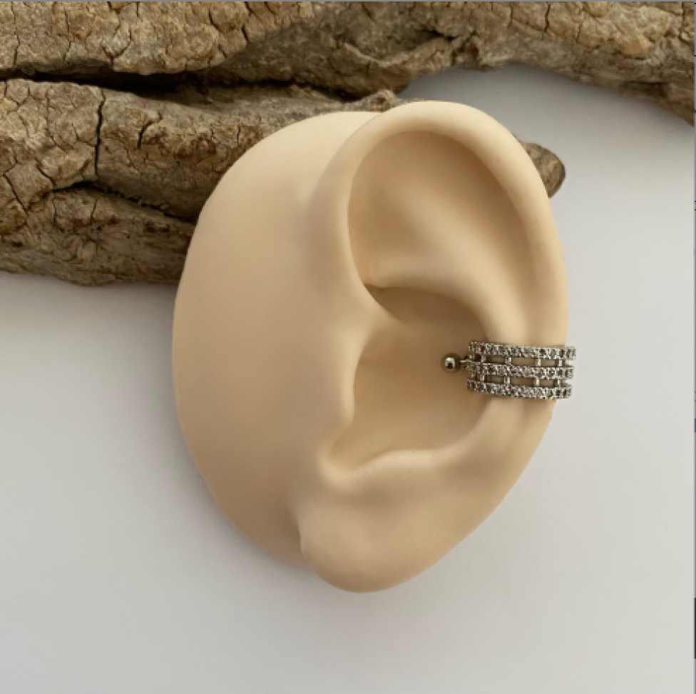 Piercing Conch Tripla Zircônias