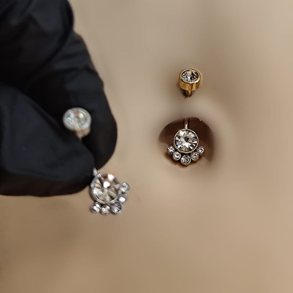 Piercing Umbigo Ponto de Luz Mariah | Titânio