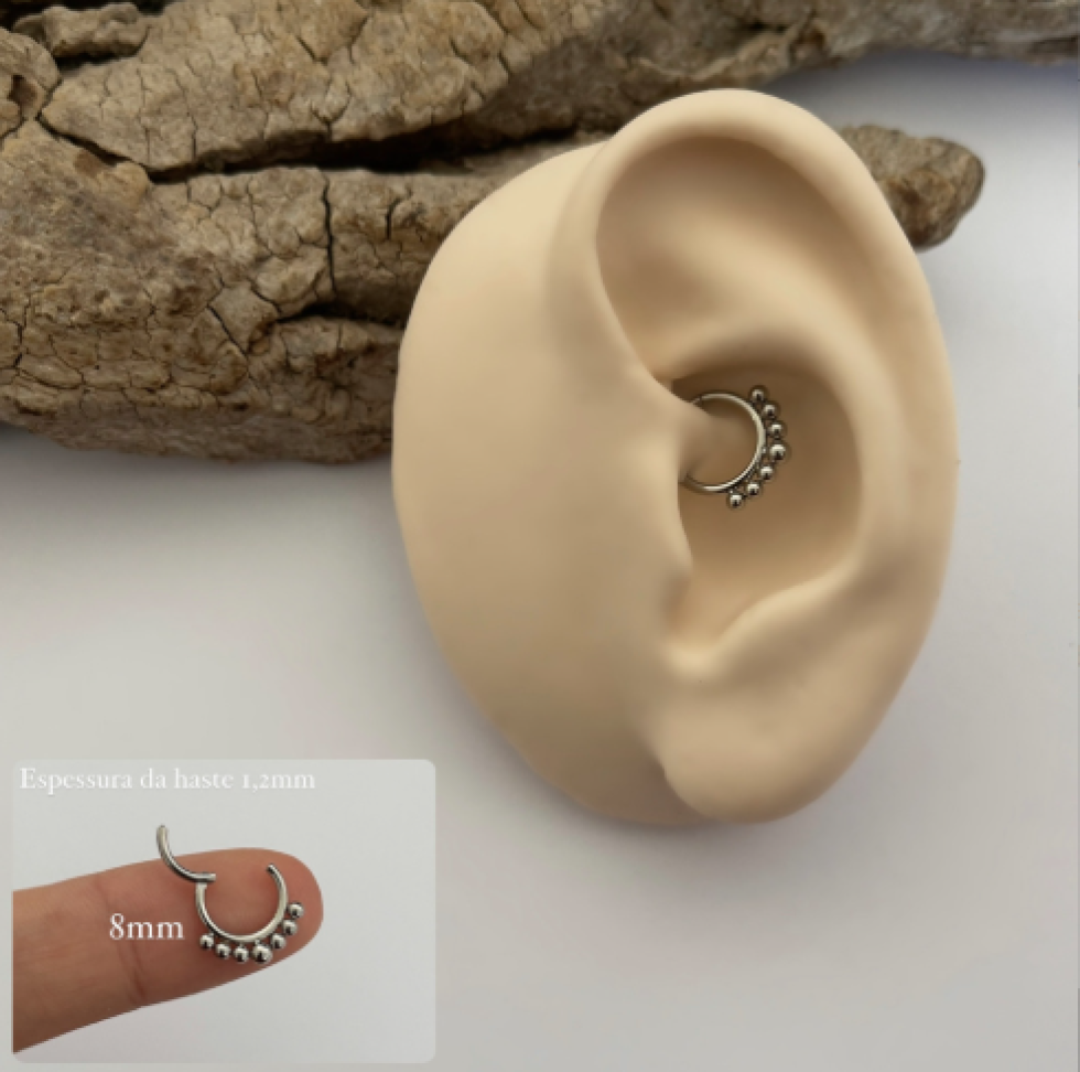 Piercing Argola Segmentada Bolinhas