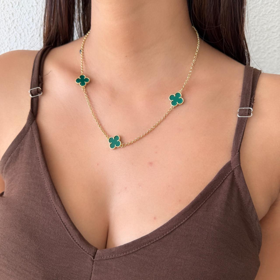Colar Trevos Verdes