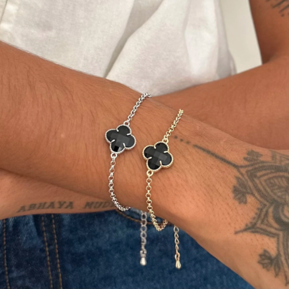 Pulseira Trevo Preto Uni