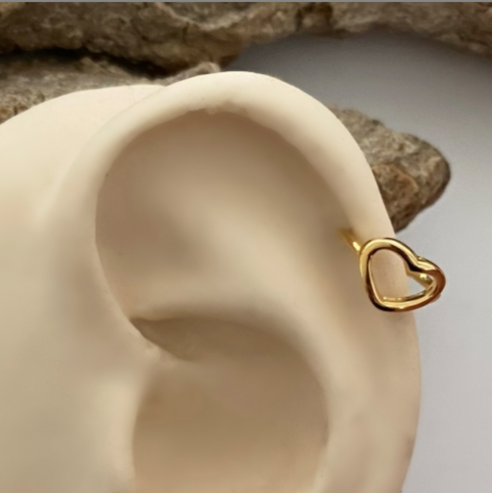 Piercing Fake Coração Vazado