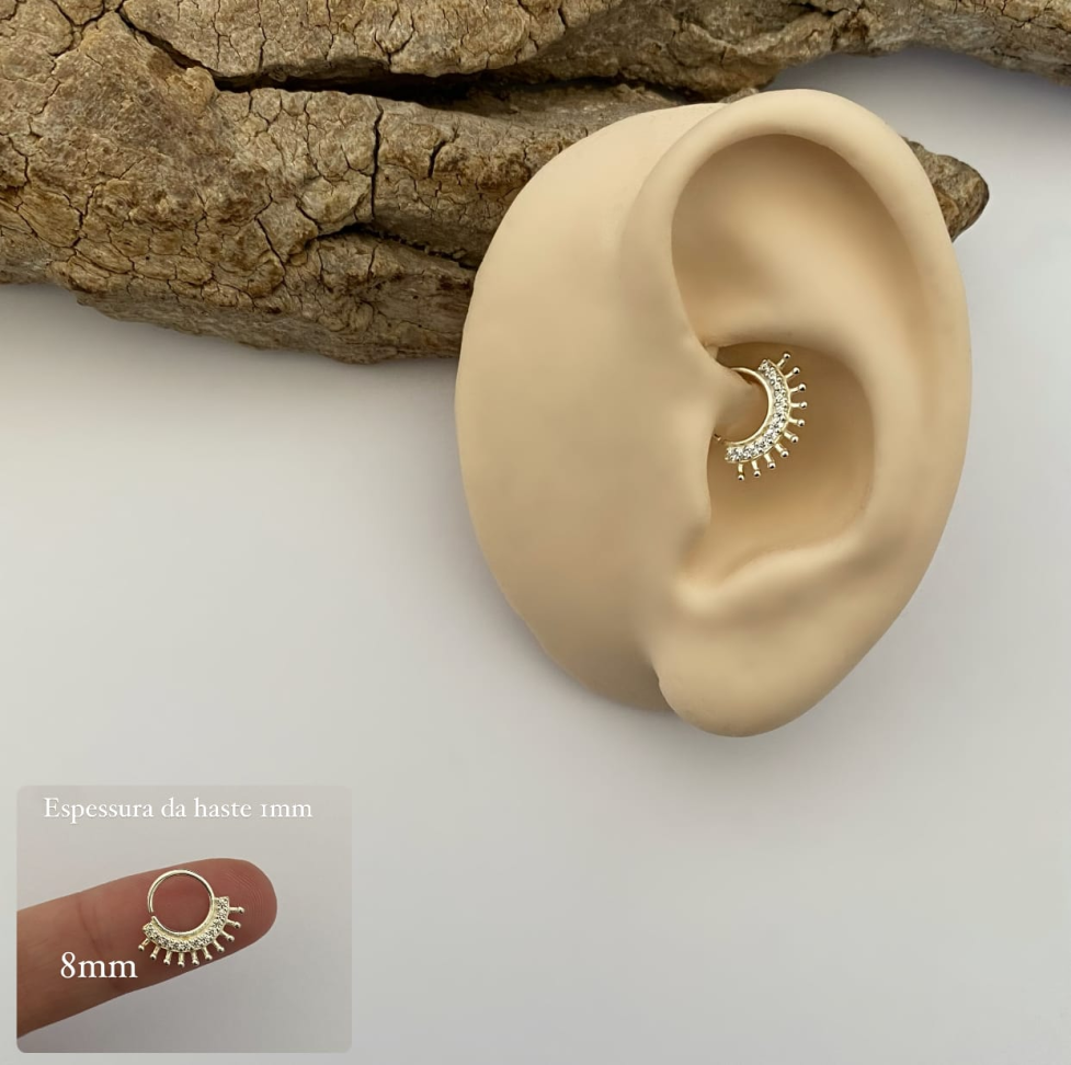 Piercing Argola Torção Shine | Prata 925
