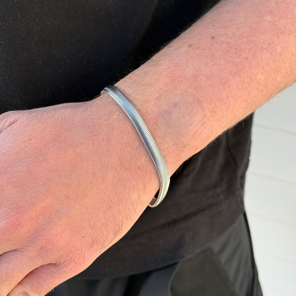 Pulseira Masculina Malha 6mm | Aço Inox