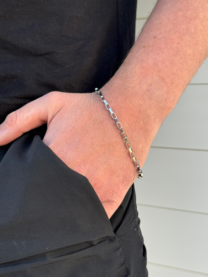 Pulseira Masculina Elo Cartier | Aço Inox