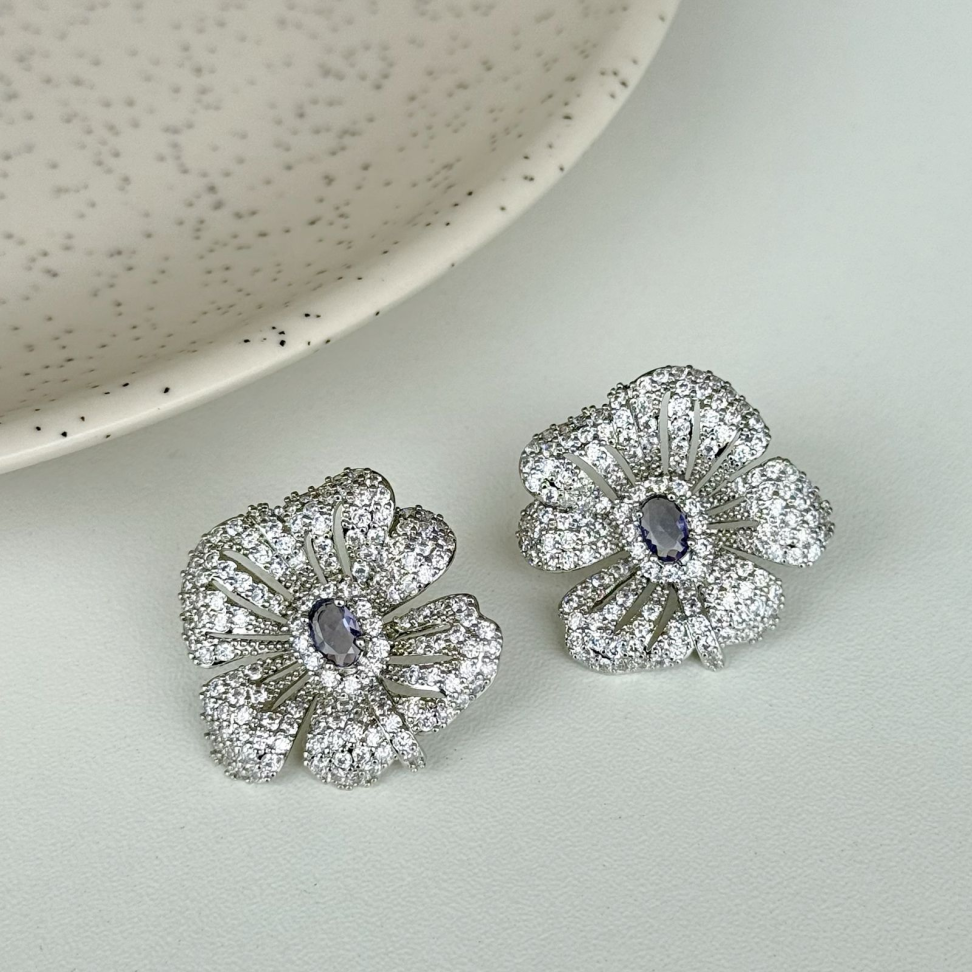 Brinco Flor Zircônia Colors - #3