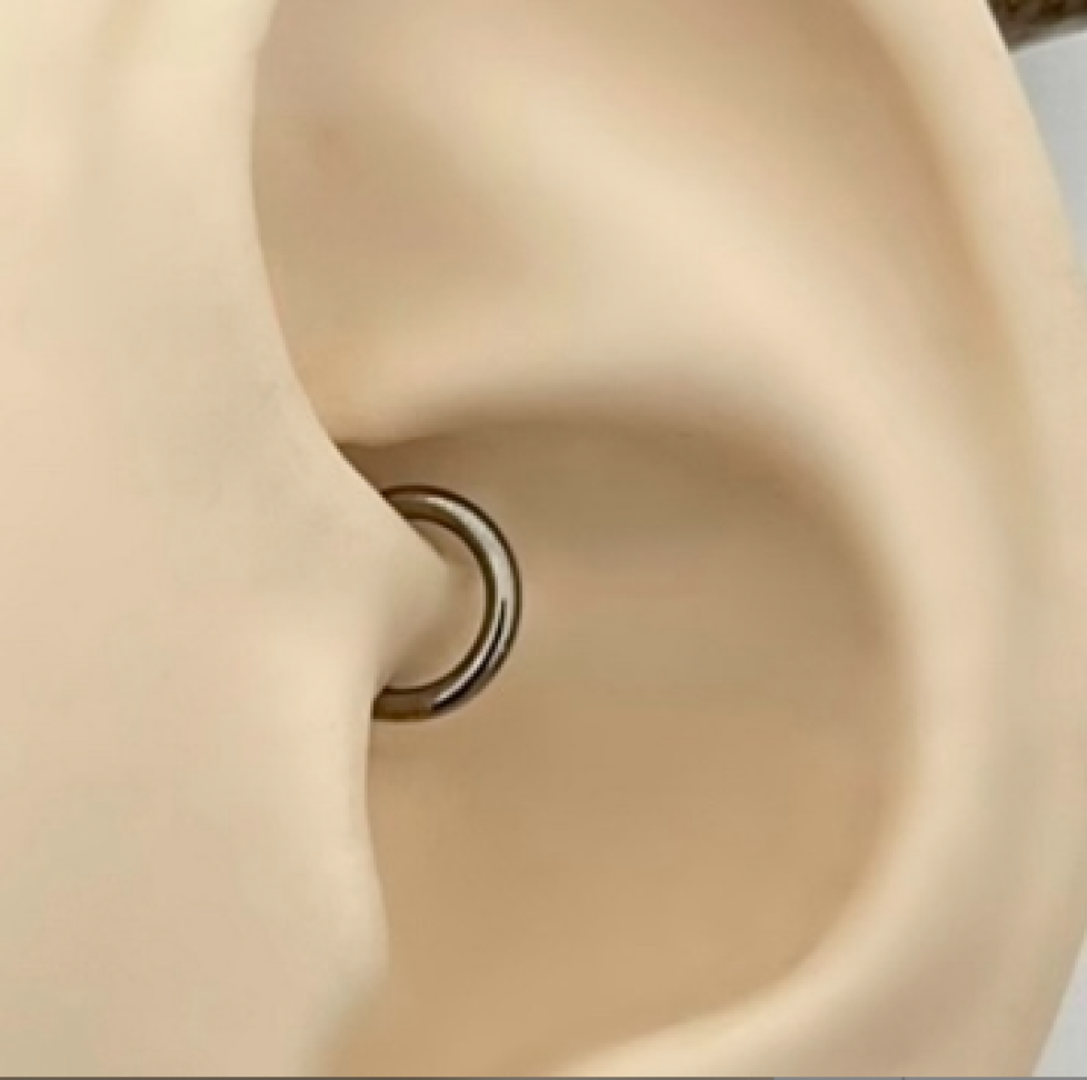 Piercing Argola Segmentada Lisa 6x1.2mm | Titânio