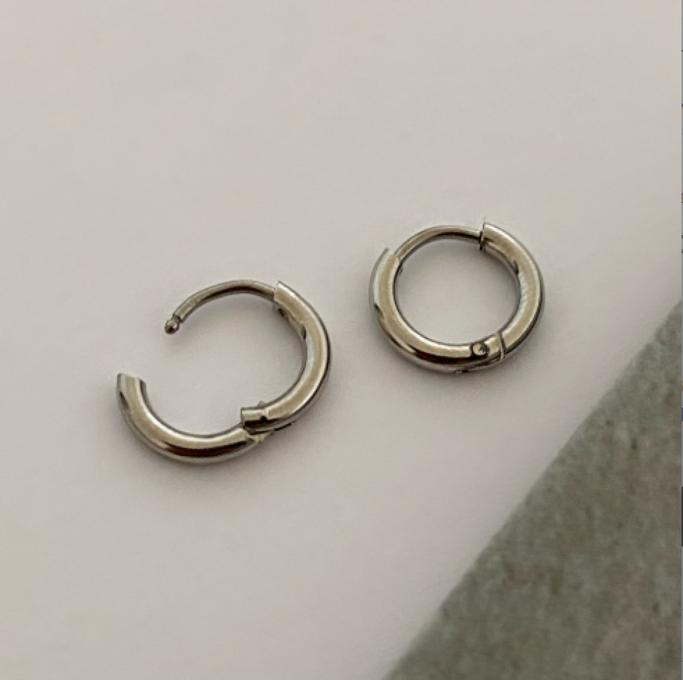Brinco Argola Click Classic | Aço Inox