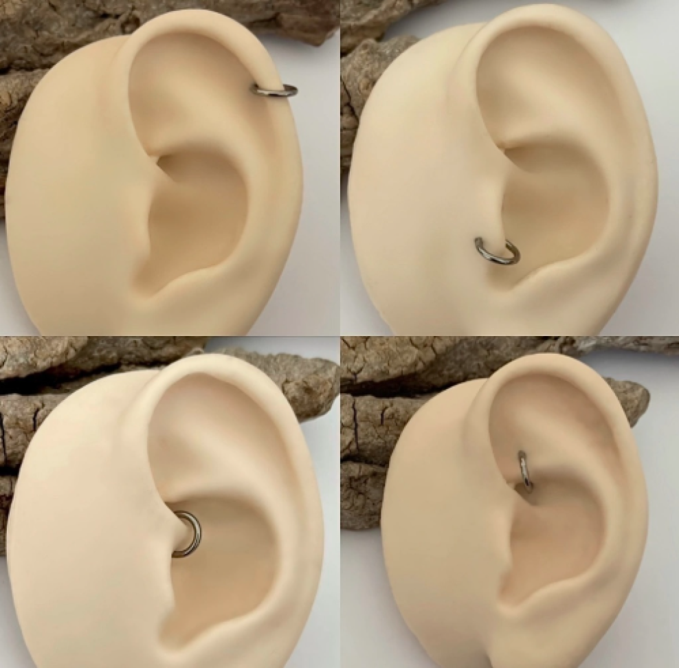 Piercing Argola Segmentada Lisa 6x1.2mm