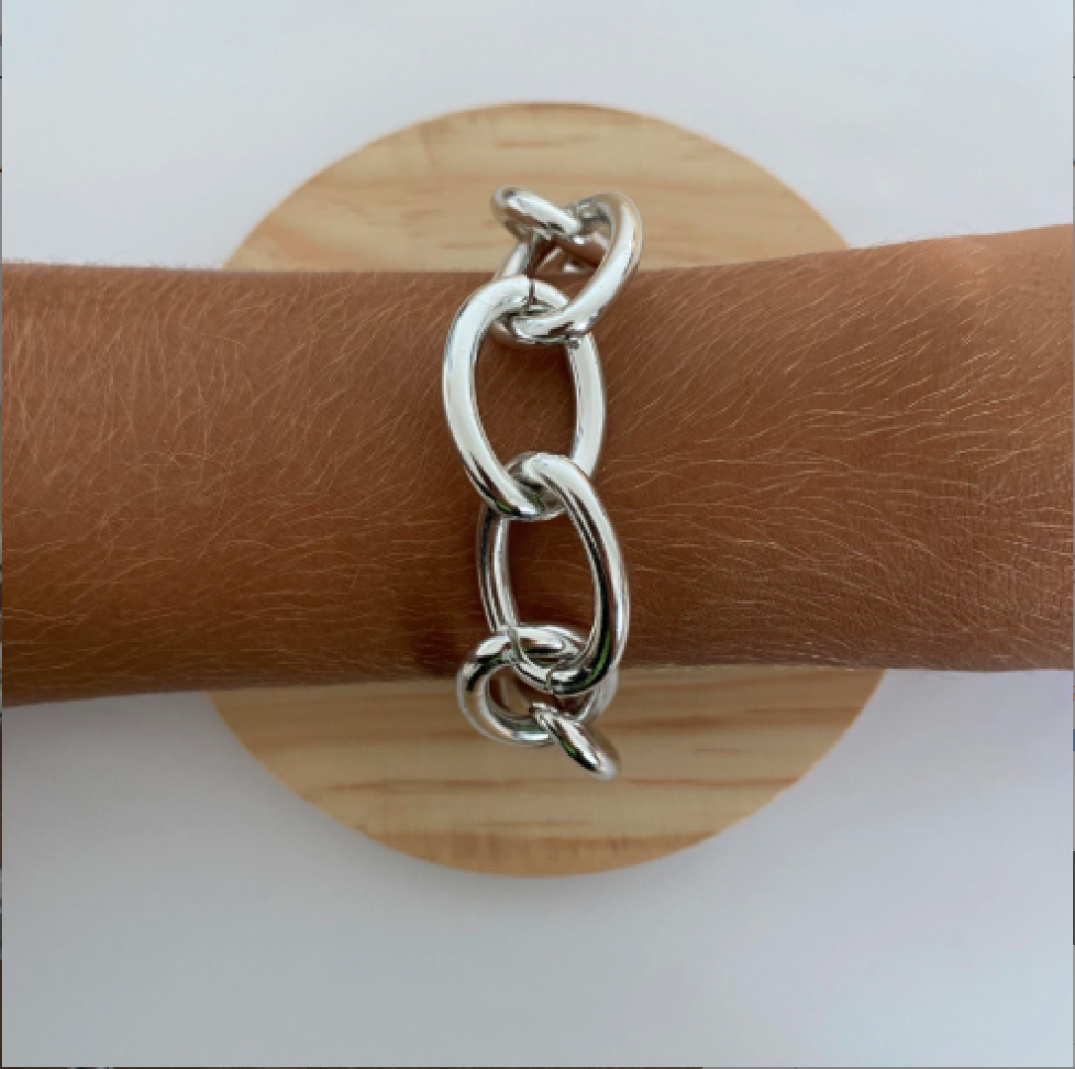 Pulseira Elo Maxi | Banho de Prata 925